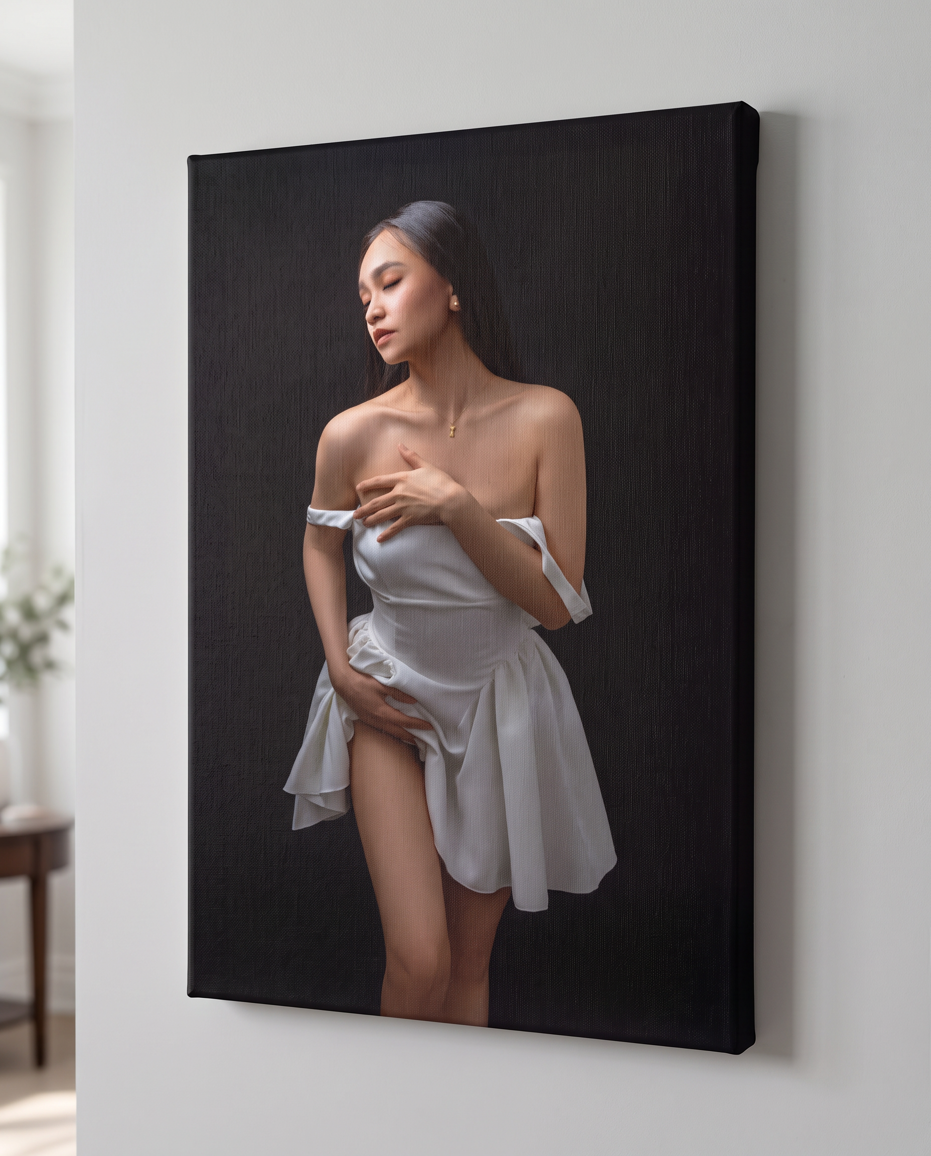 Glamourportret op canvas