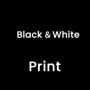 Black White  Print A4 - Plain paper